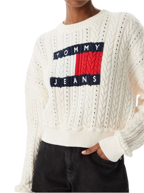 Maglioncino a trecce con logo Tommy Jeans | DW0DW22317YBH